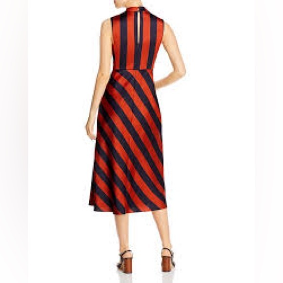 NWT Hugo Boss Dalton Dress Orange & Navy, Women's Size 0 - Picture 13 of 13